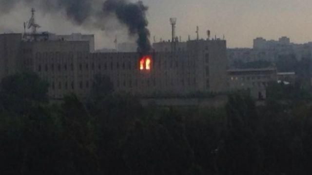 Пожар в Харькове — горит институт