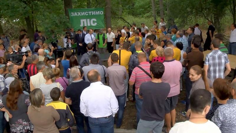 Активісти усім селом захищають ліс від вирубки Активісти усім селом захищають ліс від вирубки