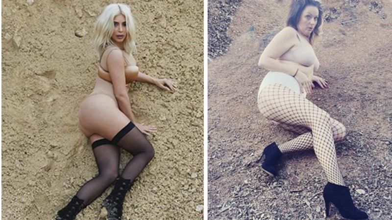 Женщина остроумно высмеяла гламурные фото знаменитостей Женщина остроумно высмеяла гламурные фото знаменитостей