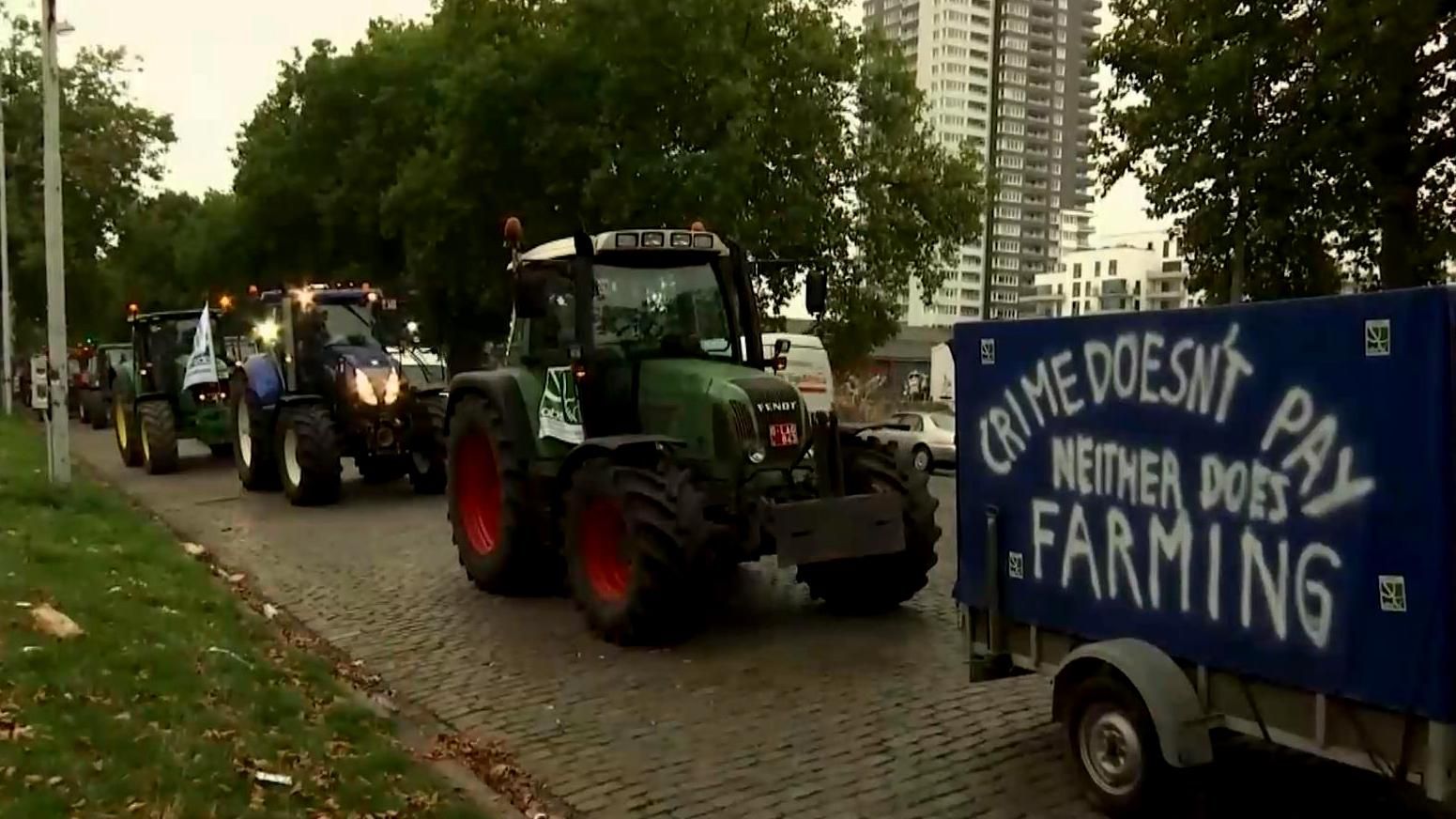 Столицю Бельгії заполонили трактори Столицю Бельгії заполонили трактори