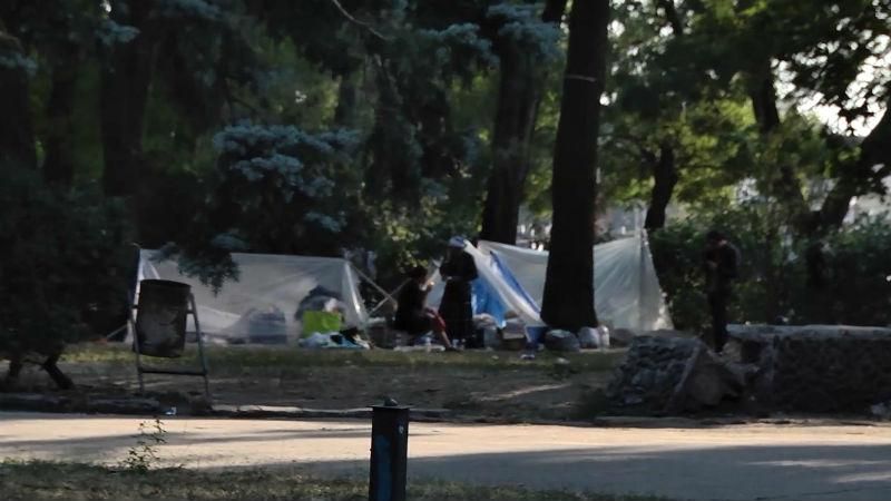В центрі Одеси цигани-біженці розбили собі табір