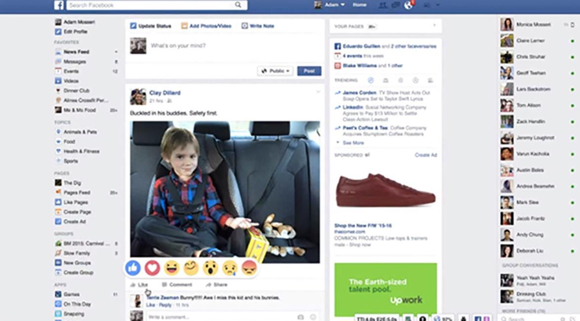 Facebook тестирует 7 эмоций вместо "лайков" Facebook тестирует 7 эмоций вместо "лайков"