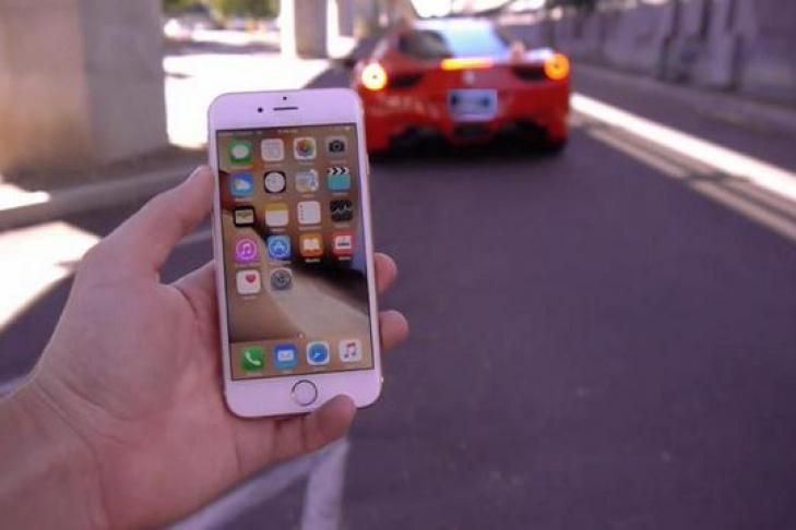 "Мажорский" тест: по iPhone 6s проехали на Ferrari