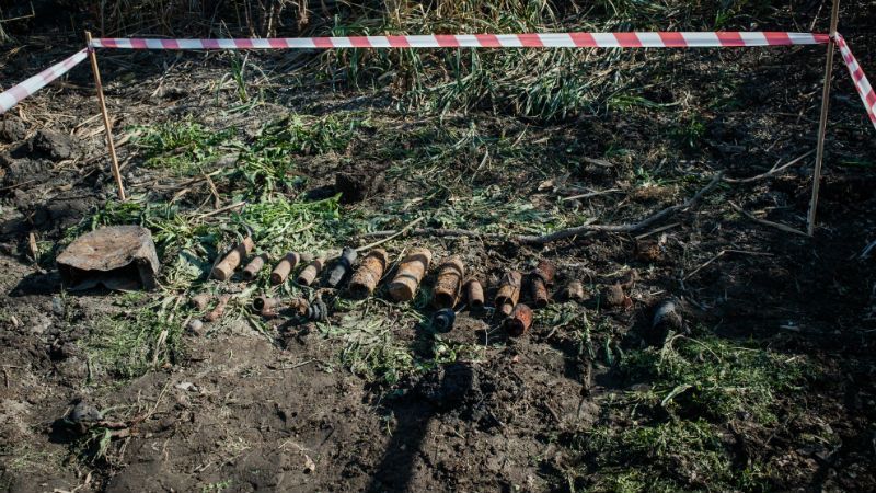 Под Киевом разминируют огромный тайник боеприпасов Под Киевом разминируют огромный тайник боеприпасов
