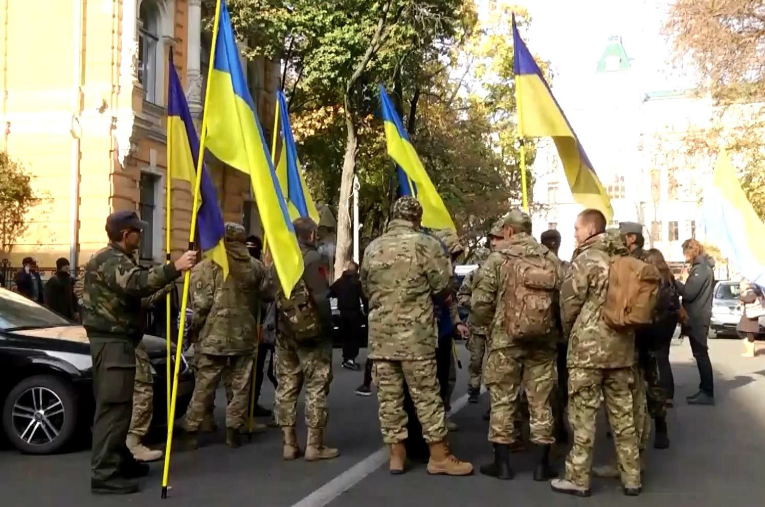 У Києві протестують іноземні бійці