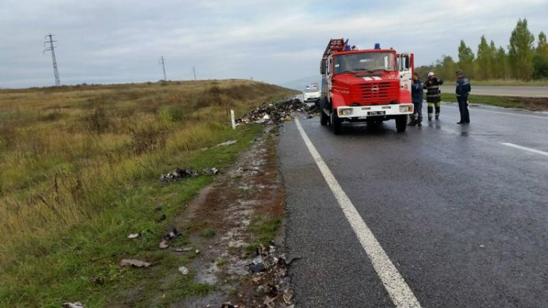 Фура загорелась прямо во время движения на Закарпатье