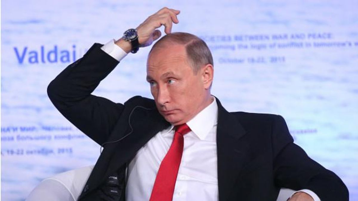 В сети потроллили Путина-"голубя" В сети потроллили Путина-"голубя"