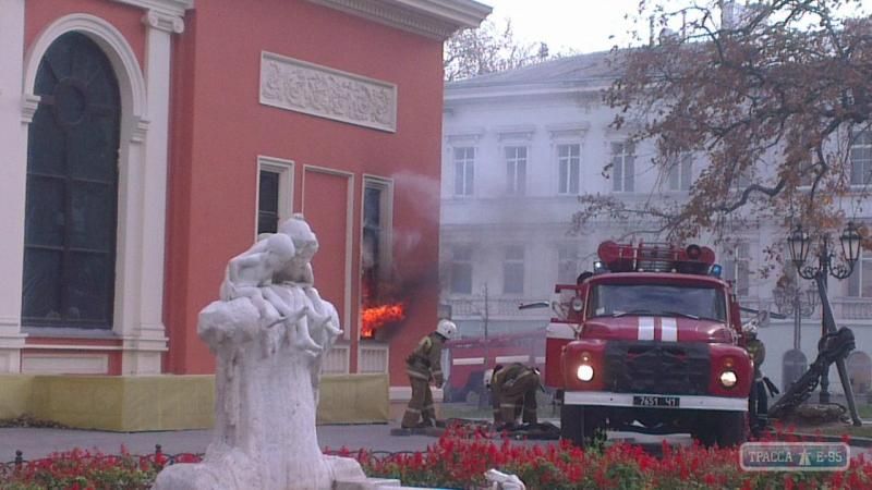 Музей флоту горів в Одесі: опубліковані фото 