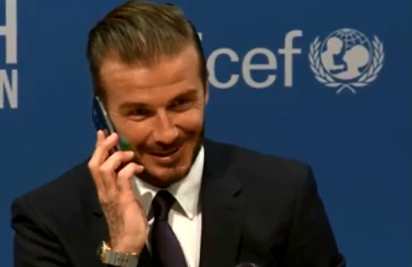 Девід Бекхем повеселив публіку Девід Бекхем повеселив публіку