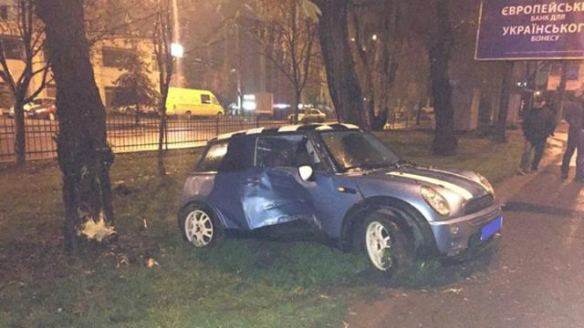 Пьяный таможенник на MINI Cooper не разминулся с деревом