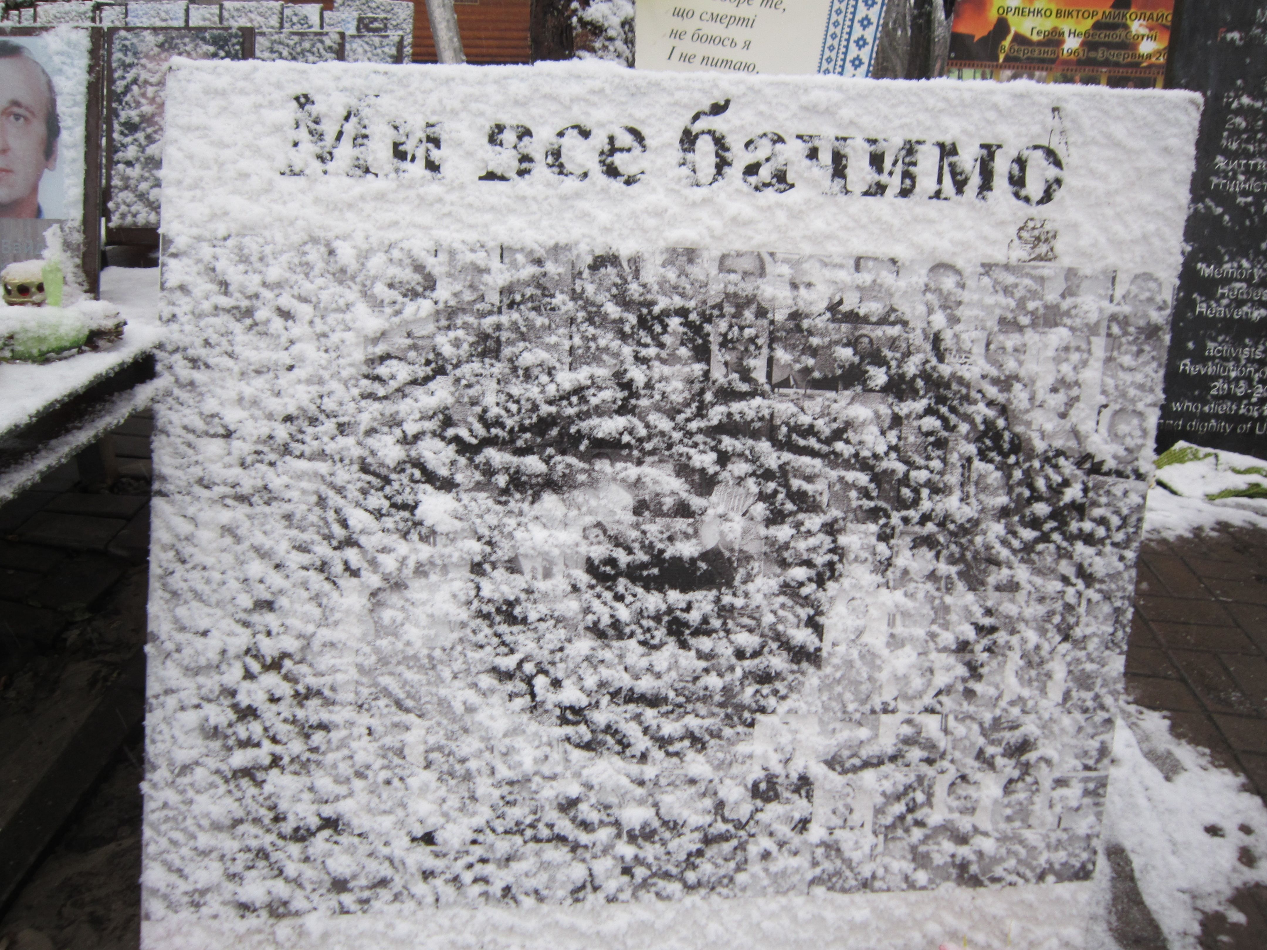 Майдан під снігом. Але Небесна сотня все бачить! Майдан під снігом. Але Небесна сотня все бачить!