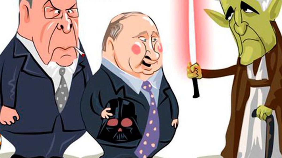 "Зв*здануті воїни": дотепна карикатура про Путіна "Зв*здануті воїни": дотепна карикатура про Путіна