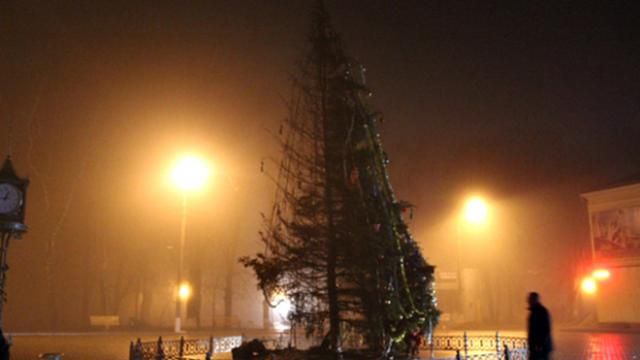 На Буковине вспыхнула новогодняя елка