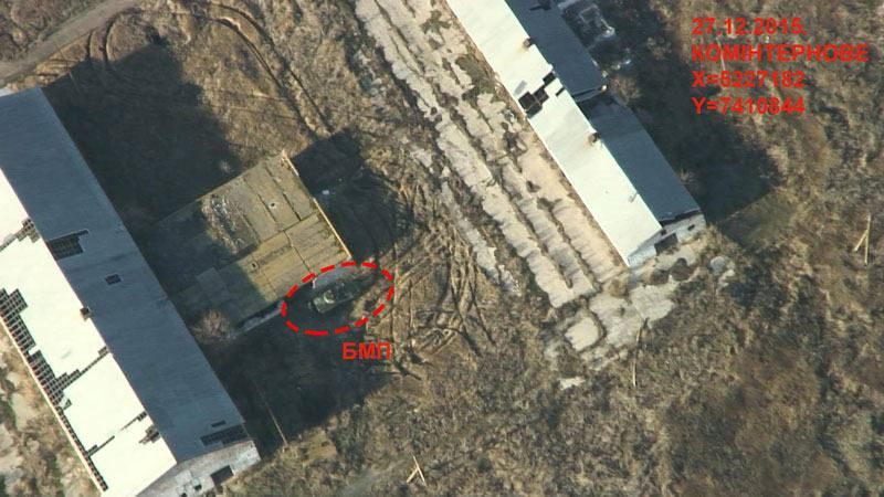 Разведка сфотографировала тяжелую технику боевиков в Коминтерново Разведка сфотографировала тяжелую технику боевиков в Коминтерново