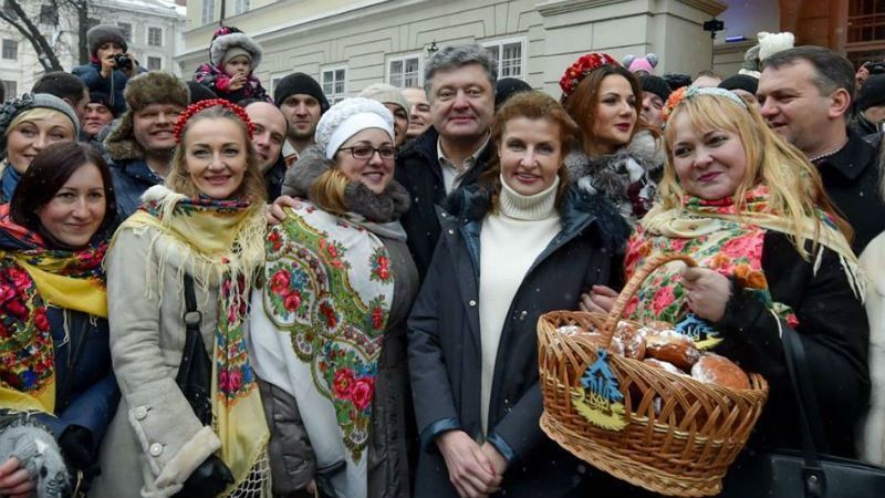 Порошенко празднует Рождество во Львове
