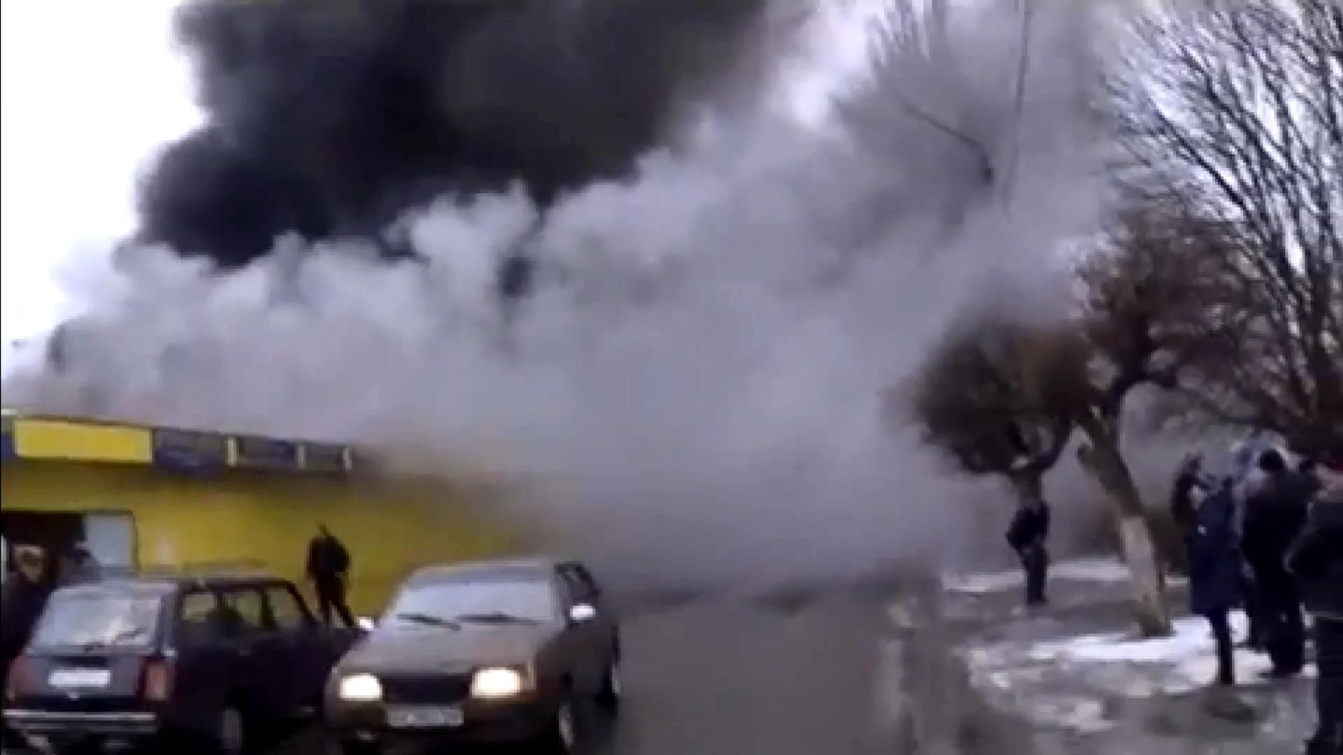 На Дніпропетровщині загорівся ринок На Дніпропетровщині загорівся ринок