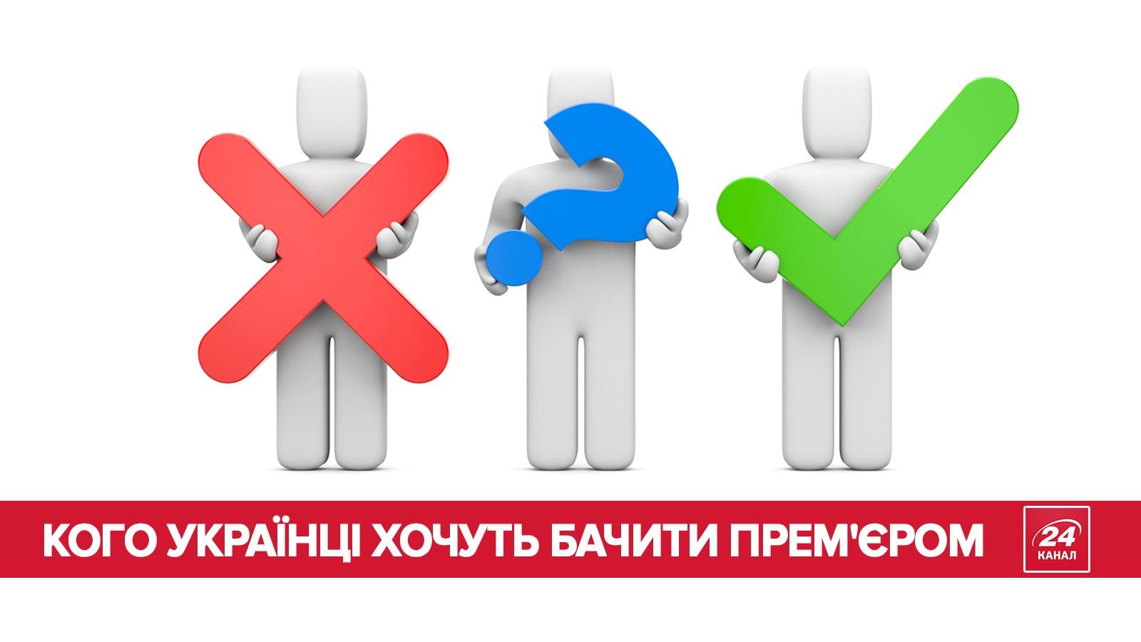 Рейтинг Яценюка падає: кого українці хочуть бачити прем’єром (Інфографіка)