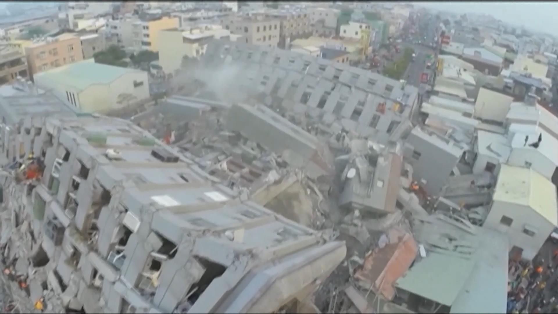 Масштабные разрушения на Тайване после землетрясения: вид с беспилотника