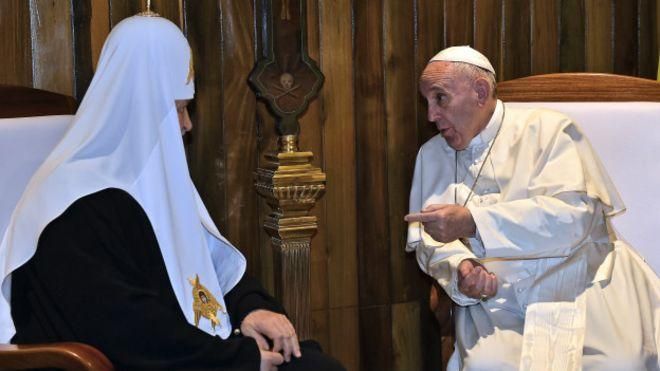 Папа Римський та Патріарх Кирил зійшлися на засудженні одностатевої сім'ї 