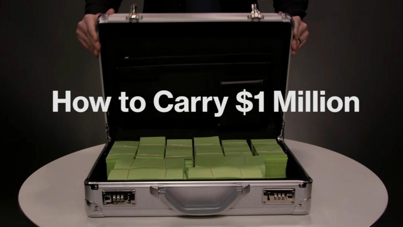 Сколько на самом деле нужно чемоданов, чтобы вместить миллион долларов