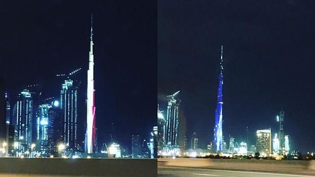 Самый высокий небоскреб в мире подсветили в цветах флага Бельгии: появились фото и видео