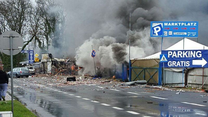 На немецко-польской границе мощный взрыв: есть раненые