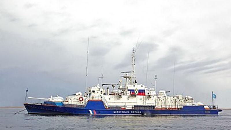 Российский военный корабль приблизился к Мариуполю
