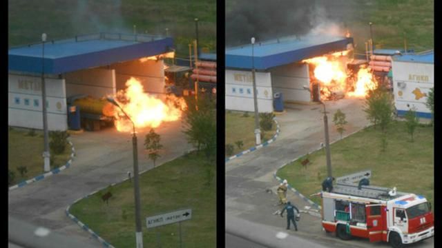В оккупированном Джанкое взорвалась заправка В оккупированном Джанкое взорвалась заправка