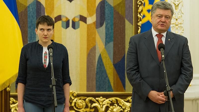 Савченко про Порошенка: Нічого дякувати царям 