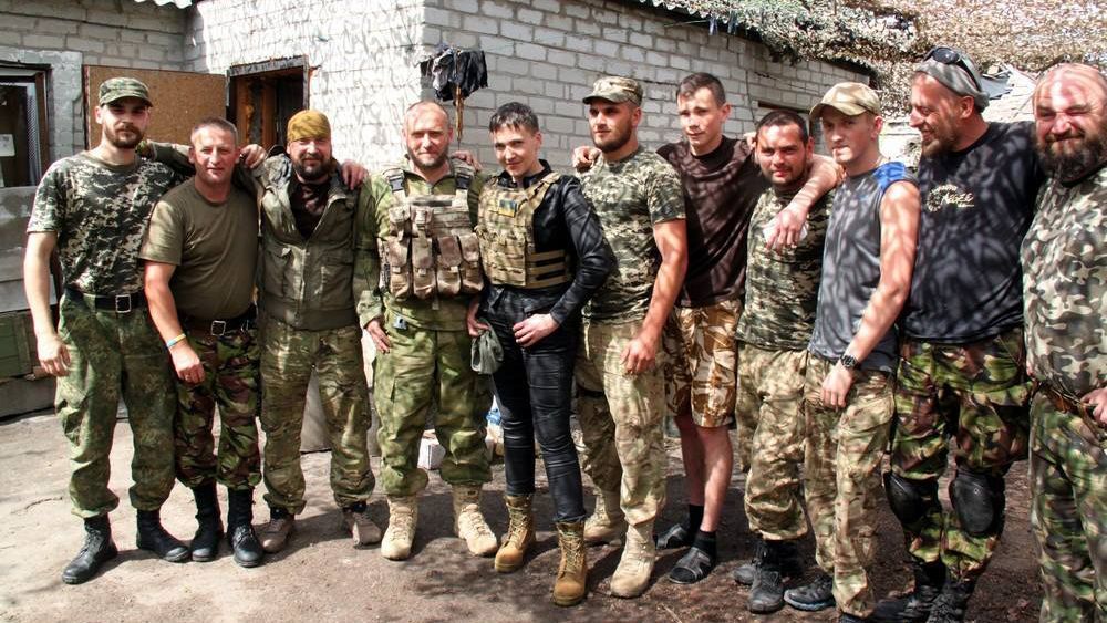 Ярош и Савченко встретились на Донбассе на передовой