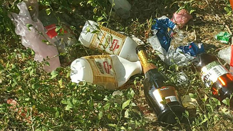 Отдыхающие в Киеве устроили мусорное поле возле пляжа