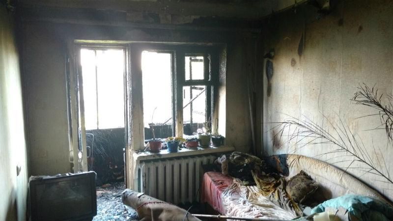 В Киеве горела жилая многоэтажка В Киеве горела жилая многоэтажка