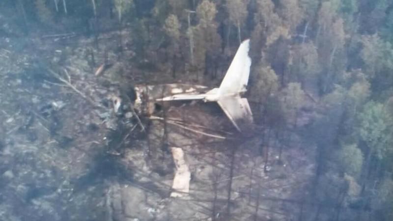 У мережі показали місце катастрофи літака російських рятувальників У мережі показали місце катастрофи літака російських рятувальників