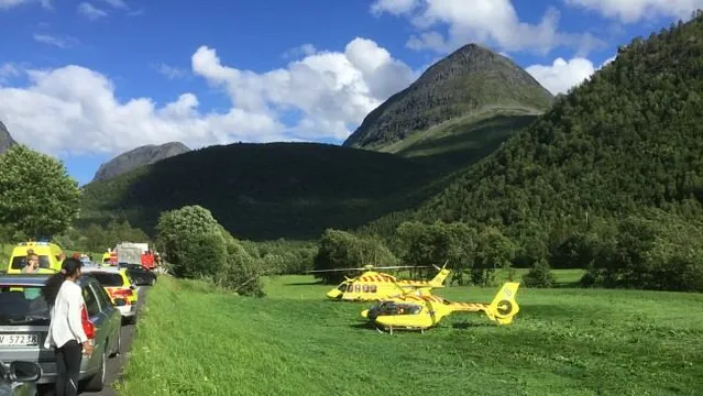 аварія, автобус, Норвегія