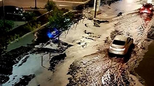 Улицы французского города утонули в вине Улицы французского города утонули в вине