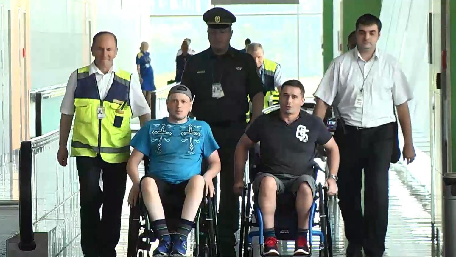 Поранені бійці АТО повернулися з США після лікування Поранені бійці АТО повернулися з США після лікування