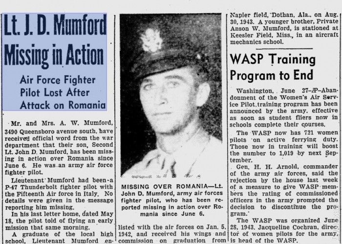 В Україні знайшли рештки американського пілота, який загинув у 1944 році В Україні знайшли рештки американського пілота, який загинув у 1944 році