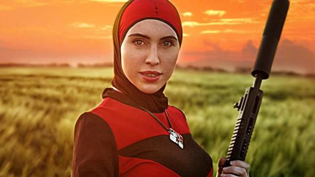 Червоно-чорна сукня і зброя: учасниця АТО показала дивовижну фотосесію 