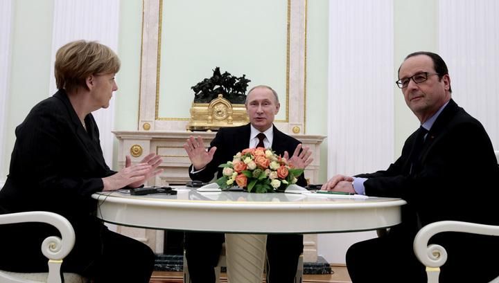 Путін поскаржився Меркель і Олланду на Україну