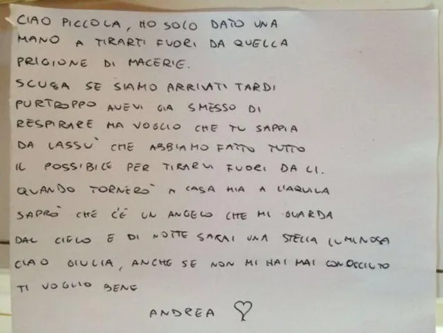 Джулія, Андреа, лист, Італія