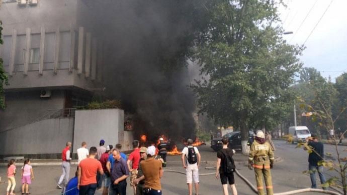 Будівлю "Інтера" підпалювали двічі

