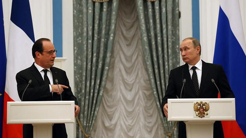 Путин с Олландом поговорили об Украине