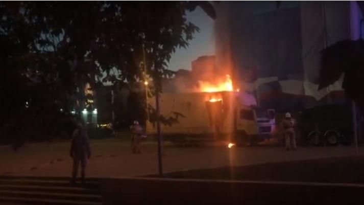 Предвыборный концерт на площади Ленина в Крыму завершился пожаром