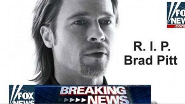 У Facebook новий вірус – повідомляє трагічну звістку про Пітта У Facebook новий вірус – повідомляє трагічну звістку про Пітта