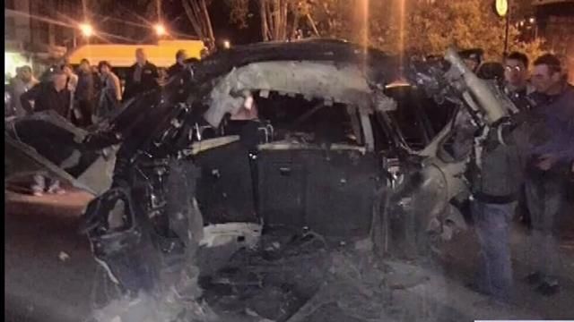 Появилось видео последствий взрыва авто соратника Саакашвили