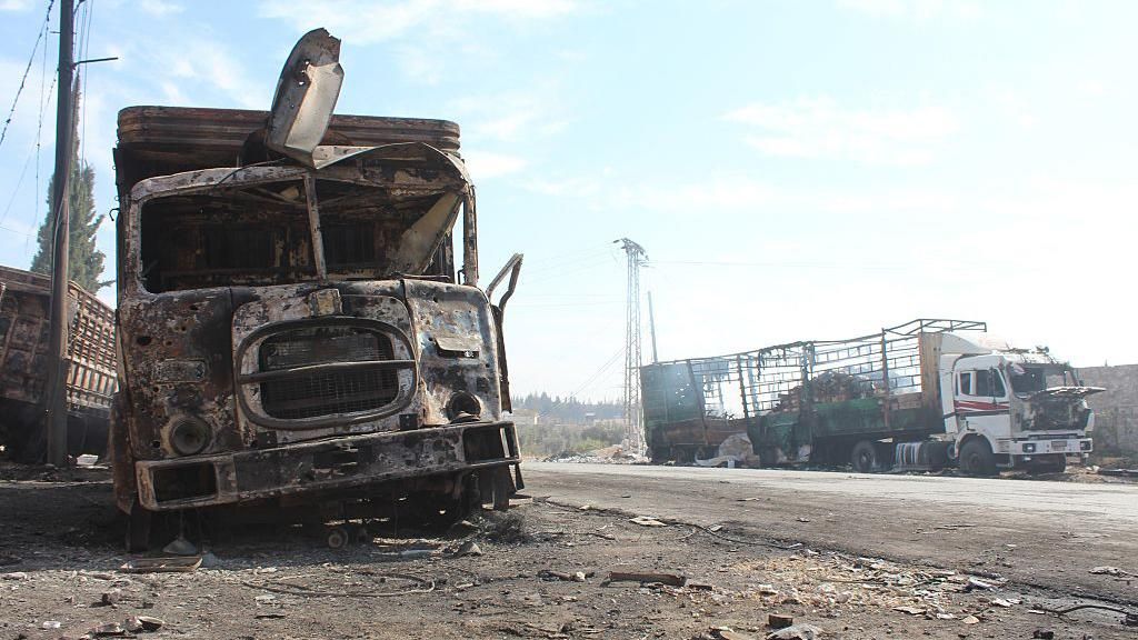 Експерти ООН спростували заяву Росії щодо нападу на гуманітарний конвой у Сирії Експерти ООН спростували заяву Росії щодо нападу на гуманітарний конвой у Сирії