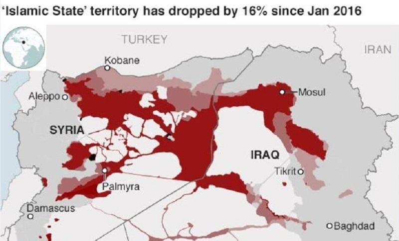 Стало известно, сколько территорий мир отвоевал у "Исламского государства"