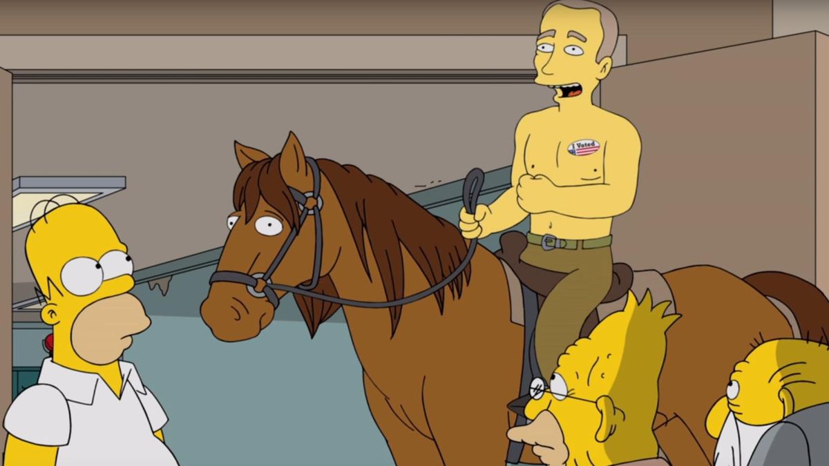 В сериале "Симпсоны" появился Путин, который агитирует за Трампа В сериале "Симпсоны" появился Путин, который агитирует за Трампа