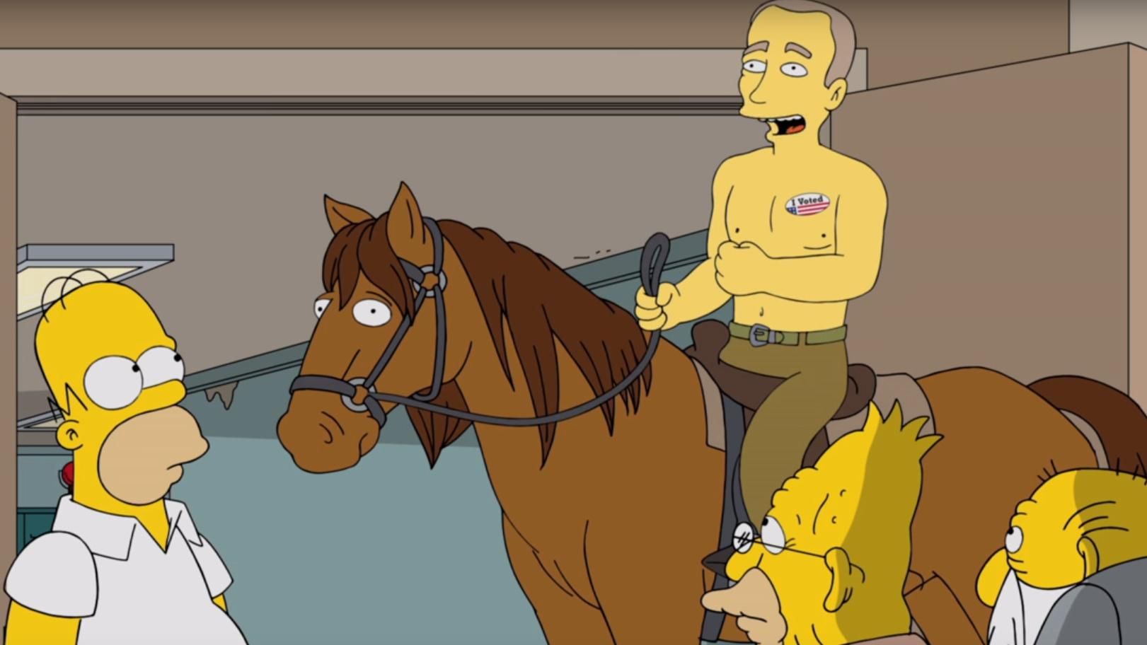 В сериале "Симпсоны" появился Путин, который агитирует за Трампа