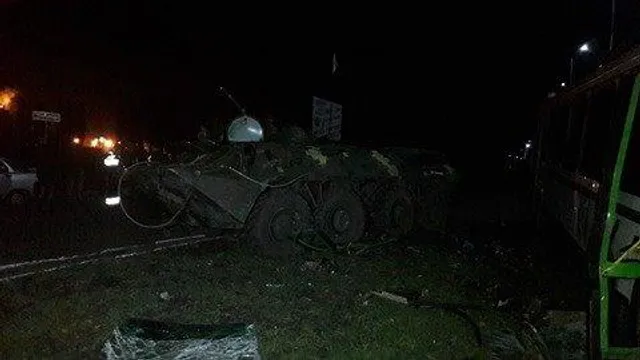 БТР, автобус, Донбас БТР, автобус, Донбас